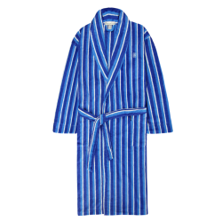 CS1993 - Microfibre Cotton Terry Dressing Gown Mid Blue